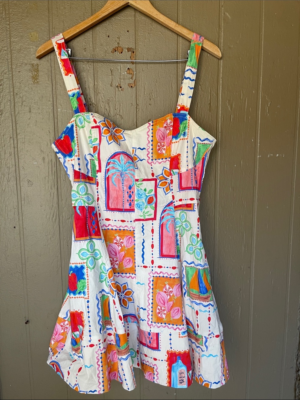 Avec Les Filles Multi-Color Printed Sundress Size 8